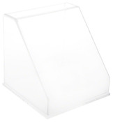 Plymor Clear Acrylic Slanted Front Display Case with Base, 10" x 10" x 10"