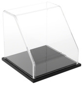 Plymor Clear Acrylic Slanted Front Display Case with Black Base, 6" x 6" x 6"
