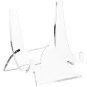 Plymor Clear Acrylic Double-Scoop Display Easel, 3" H x 2.875" W x 2.5" D