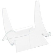 Plymor Clear Acrylic Double-Scoop Display Easel, 3.5" H x 3.875" W x 3.125" D