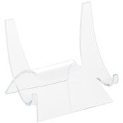 Plymor Clear Acrylic Double-Scoop Display Easel, 3.5" H x 3.875" W x 3.125" D