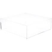 Plymor Clear Acrylic Square Open Top Merchandise Display Tray, 18" W x 18" D x 6" H