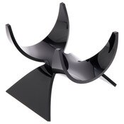 Plymor Black Acrylic Fossil, Mineral or Crystal Display Holder Stand, 2.5" H x 2.875" W x 3" D