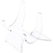 Plymor Clear Acrylic Double-Scoop Display Easel, 1.75" H x 1.75" W x 1.75" D