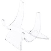 Plymor Clear Acrylic Double-Scoop Display Easel, 1.75" H x 1.75" W x 1.75" D
