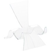 Plymor Clear Acrylic Wave Display Easel, 3.5" H x 2.75" W x 3.5" D