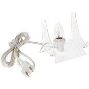 Plymor Clear Acrylic Lighted Double-Scoop Display Easel, 3.5" H x 3.875" W x 3.125" D