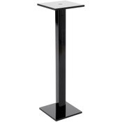 Plymor Black Acrylic Square Barbell Pedestal Display Riser, 10.5" H x 3" W x 3" D (1/4" thick)