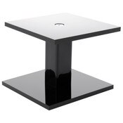 Plymor Black Acrylic Square Barbell Pedestal Display Riser, 2.25" H x 3" W x 3" D (3/16" thick)
