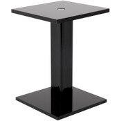 Plymor Black Acrylic Square Barbell Pedestal Display Riser 4.375" H x 3" W x 3" D (3/16" thick)