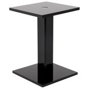 Plymor Black Acrylic Square Barbell Pedestal Display Riser 4.375" H x 3" W x 3" D (3/16" thick)