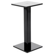 Plymor Black Acrylic Square Barbell Pedestal Display Riser, 6.375" H x 3" W x 3" D (3/16" thick)