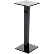 Plymor Black Acrylic Square Barbell Pedestal Display Riser, 8.375" H x 3" W x 3" D (3/16" thick)