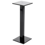 Plymor Black Acrylic Square Barbell Pedestal Display Riser, 8.375" H x 3" W x 3" D (3/16" thick)
