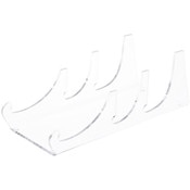 Plymor Clear Acrylic 3 Piece Place Setting Display Holder Stand, 3.25" H x 3.5" W x 8.75" D