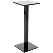 Plymor Black Acrylic Square Barbell Pedestal Display Riser, 10.5" H x 4" W x 4" D (1/4" thick)