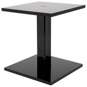 Plymor Black Acrylic Square Barbell Pedestal Display Riser, 4.5" H x 4" W x 4" D (1/4" thick)