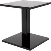 Plymor Black Acrylic Square Barbell Pedestal Display Riser, 4.5" H x 4" W x 4" D (1/4" thick)