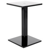 Plymor Black Acrylic Square Barbell Pedestal Display Riser, 6.5" H x 4" W x 4" D (1/4" thick)