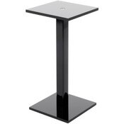 Plymor Black Acrylic Square Barbell Pedestal Display Riser, 8.5" H x 4" W x 4" D (1/4" thick)