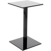 Plymor Black Acrylic Square Barbell Pedestal Display Riser, 10.5" H x 6" W x 6" D (1/4" thick)