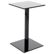 Plymor Black Acrylic Square Barbell Pedestal Display Riser, 10.5" H x 6" W x 6" D (1/4" thick)