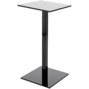 Plymor Black Acrylic Square Barbell Pedestal Display Riser, 12.5" H x 6" W x 6" D (1/4" thick)