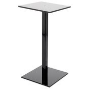 Plymor Black Acrylic Square Barbell Pedestal Display Riser, 12.5" H x 6" W x 6" D (1/4" thick)