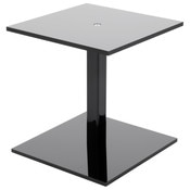 Plymor Black Acrylic Square Barbell Pedestal Display Riser, 6.5" H x 6" W x 6" D (1/4" thick)