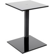 Plymor Black Acrylic Square Barbell Pedestal Display Riser, 8.5" H x 6" W x 6" D (1/4" thick)