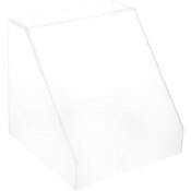 Plymor Clear Acrylic Slanted Front Display Case with No Base, 10" x 10" x 10"