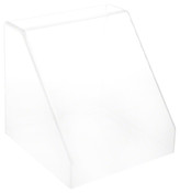 Plymor Clear Acrylic Slanted Front Display Case with No Base, 10" x 10" x 10"