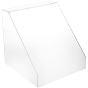 Plymor Clear Acrylic Slanted Front Display Case with No Base, 12" x 12" x 12"
