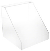 Plymor Clear Acrylic Slanted Front Display Case with No Base, 12" x 12" x 12"