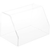 Plymor Clear Acrylic Slanted Front Display Case with No Base, 6" W x 4" D x 4" H