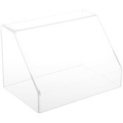 Plymor Clear Acrylic Slanted Front Display Case with No Base, 9" W x 6" D x 6" H