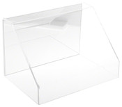 Plymor Clear Acrylic Slanted Front Display Case with No Base (Mirrored), 12" W x 8" D x 8" H