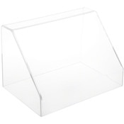 Plymor Clear Acrylic Slanted Front Display Case with No Base, 12" W x 8" D x 8" H