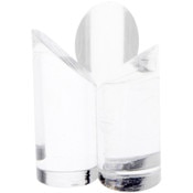 Plymor Clear Acrylic 3-Prong Sphere Stand to Hold Egg, Marble, Ball or Sphere, 2.5" H x 2" W x 2" D