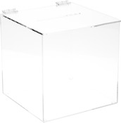Plymor Clear Acrylic Ballot / Collection / Donation Box, 10" W x 10" D x 10" H