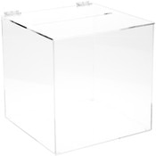 Plymor Clear Acrylic Ballot / Collection / Donation Box, 12" W x 12" D x 12" H
