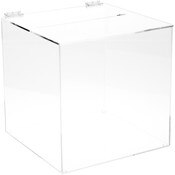 Plymor Clear Acrylic Ballot / Collection / Donation Box, 12" W x 12" D x 12" H