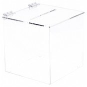 Plymor Clear Acrylic Ballot / Collection / Donation Box, 8" W x 8" D x 8" H