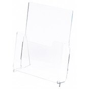 Plymor Clear Acrylic Paper Literature Holder (Countertop), Fits 8.5" x 11" Documents