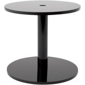 Plymor Black Acrylic Round Barbell Pedestal Display Riser, 4.25" H x 4.5" D (3/16" thick)
