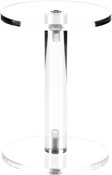Plymor Clear Acrylic Round Barbell Pedestal Display Riser, 4.25" H x 4.5" D