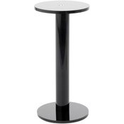 Plymor Black Acrylic Round Barbell Pedestal Display Riser, 6.375" H x 3" D (3/16" thick)