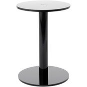 Plymor Black Acrylic Round Barbell Pedestal Display Riser, 6.375" H x 4.5" D (3/16" thick)