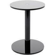 Plymor Black Acrylic Round Barbell Pedestal Display Riser, 8" H x 6" D (1/4" thick)