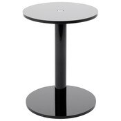 Plymor Black Acrylic Round Barbell Pedestal Display Riser, 8" H x 6" D (1/4" thick)